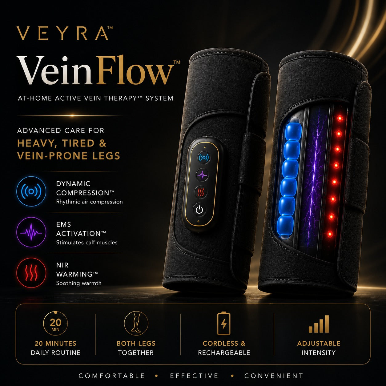 VEYRA™ VeinFlow™ — The At-Home Active Vein Therapy™ System