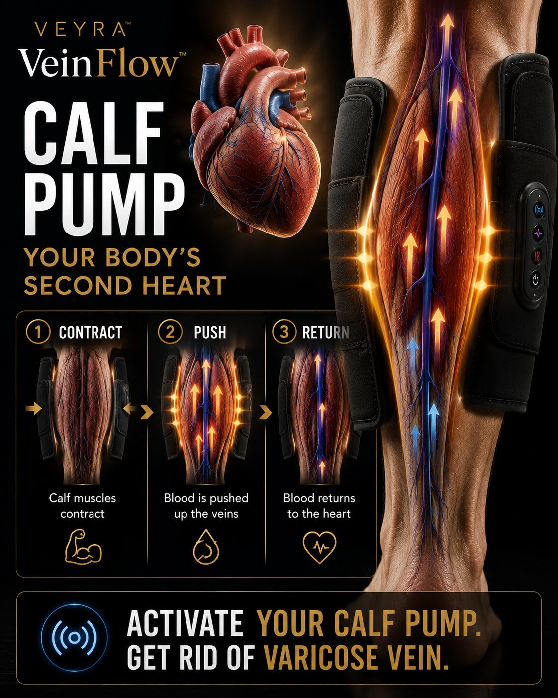VEYRA™ VeinFlow™ — The At-Home Active Vein Therapy™ System